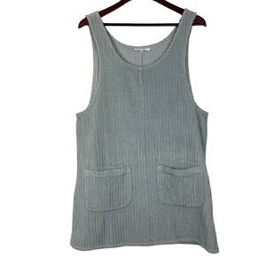 BRYN WALKER size Small Gray Sleeveless lagenlook mini dress tunic ribbed